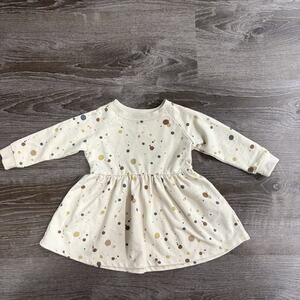 Rylee and Cru | Dress Long Sleeve Paint Splattered Neutral- 12 to 18 Months